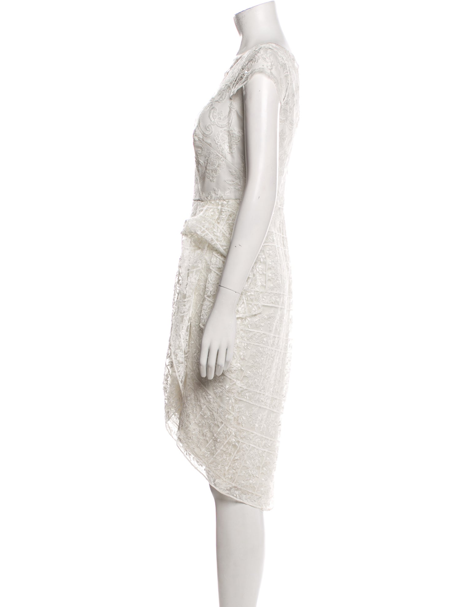 Marchesa Notte Nylon Midi Length Dress