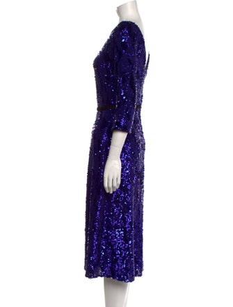 Marchesa Notte Nylon Midi Length Dress