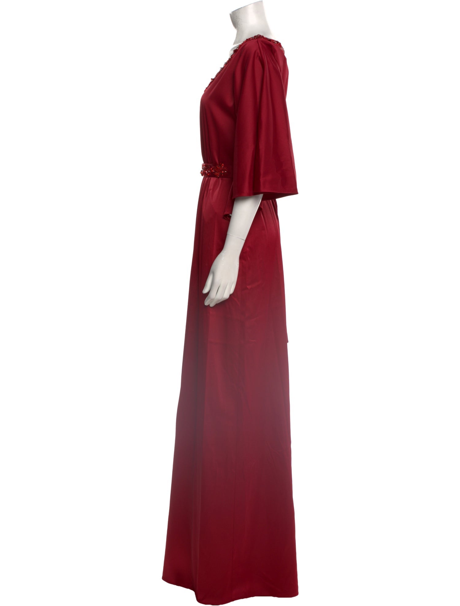 Marchesa Notte V-Neck Long Dress