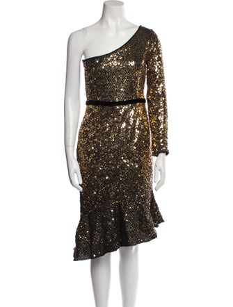 Marchesa Notte Nylon Knee-Length Dress