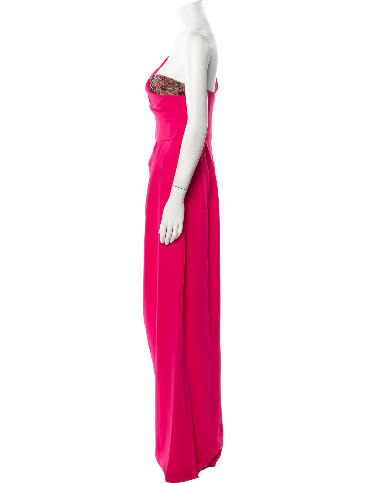 Marchesa Notte One-Shoulder Long Dress