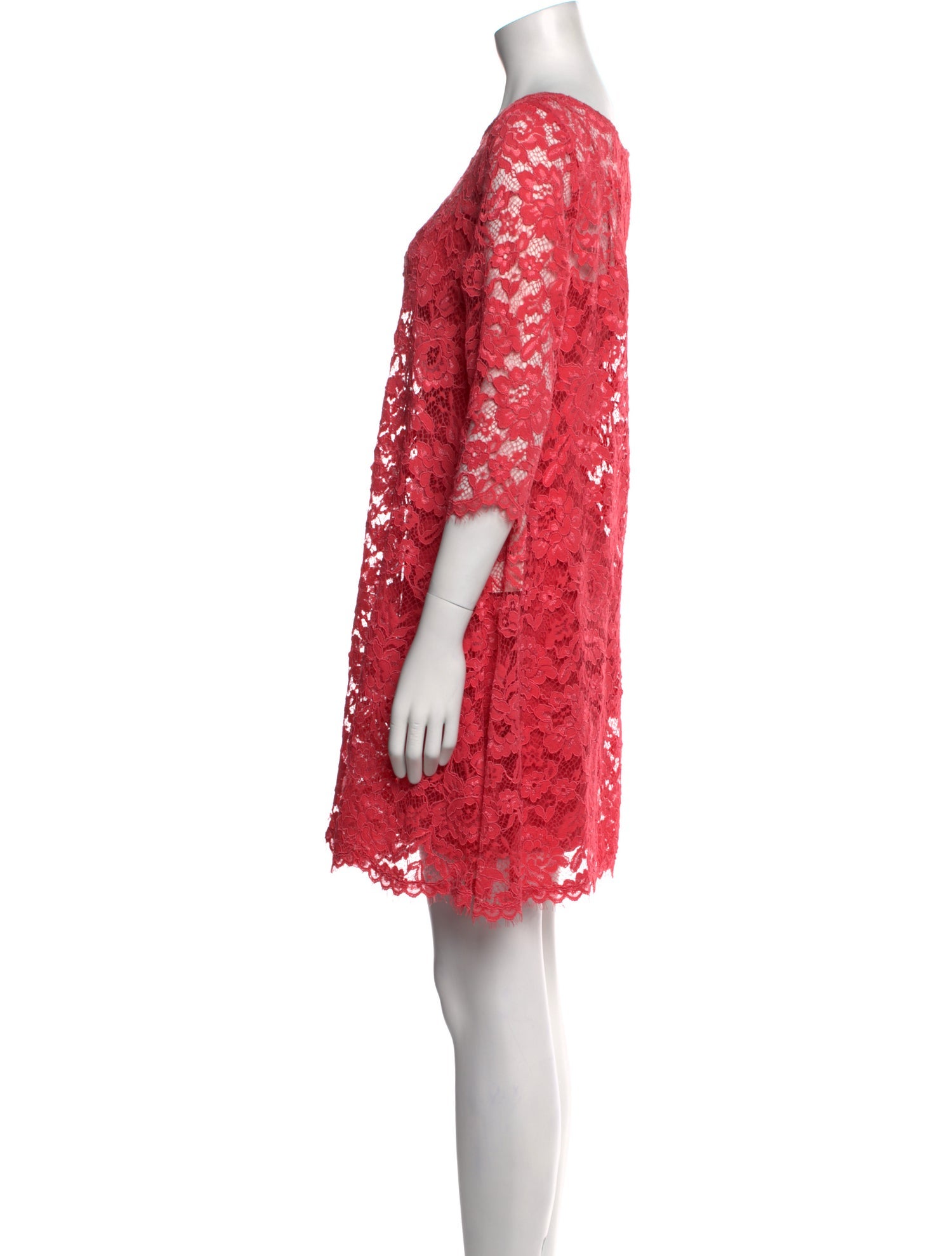Marchesa Notte Lace Pattern Mini Dress