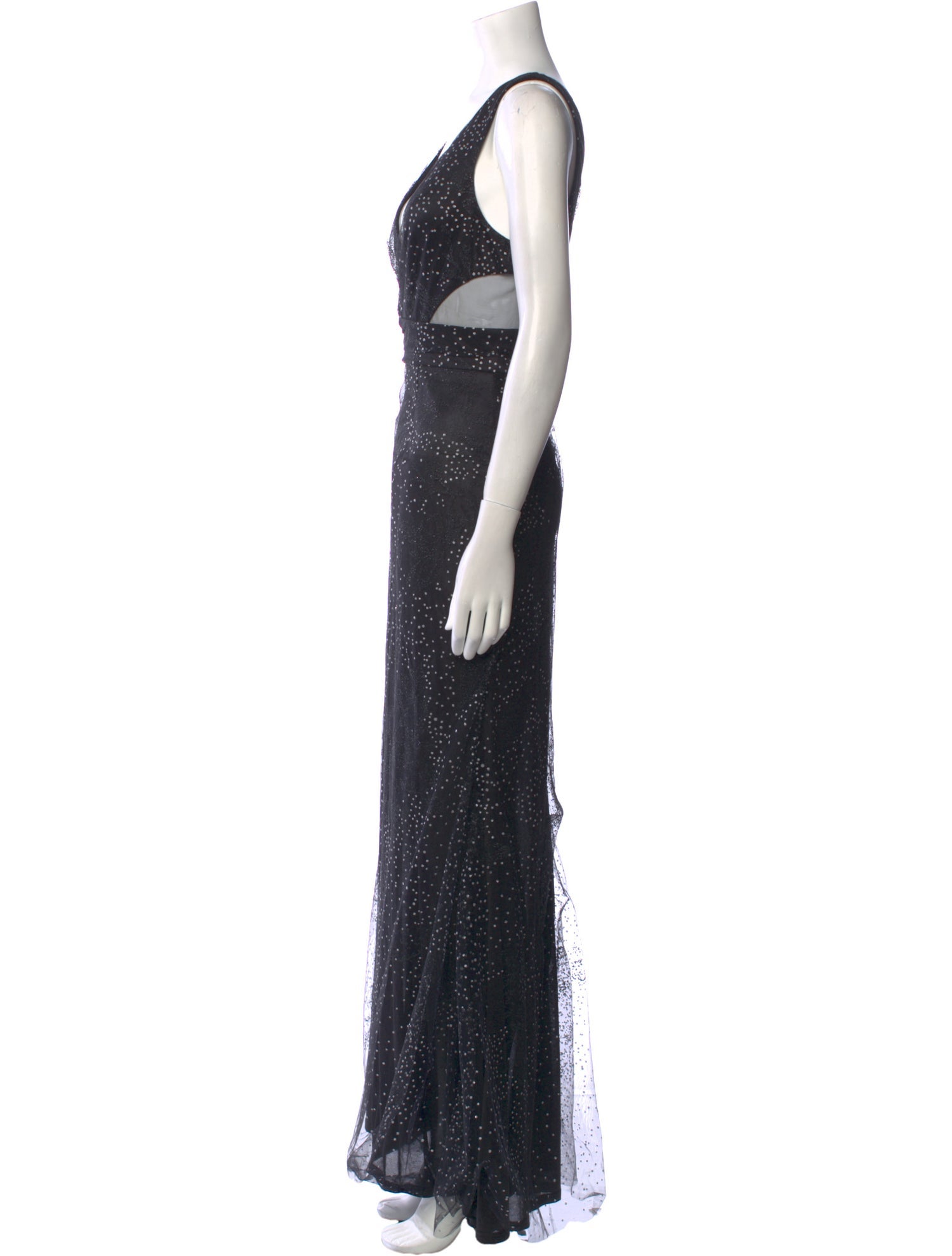 Marchesa Notte V-Neck Long Dress