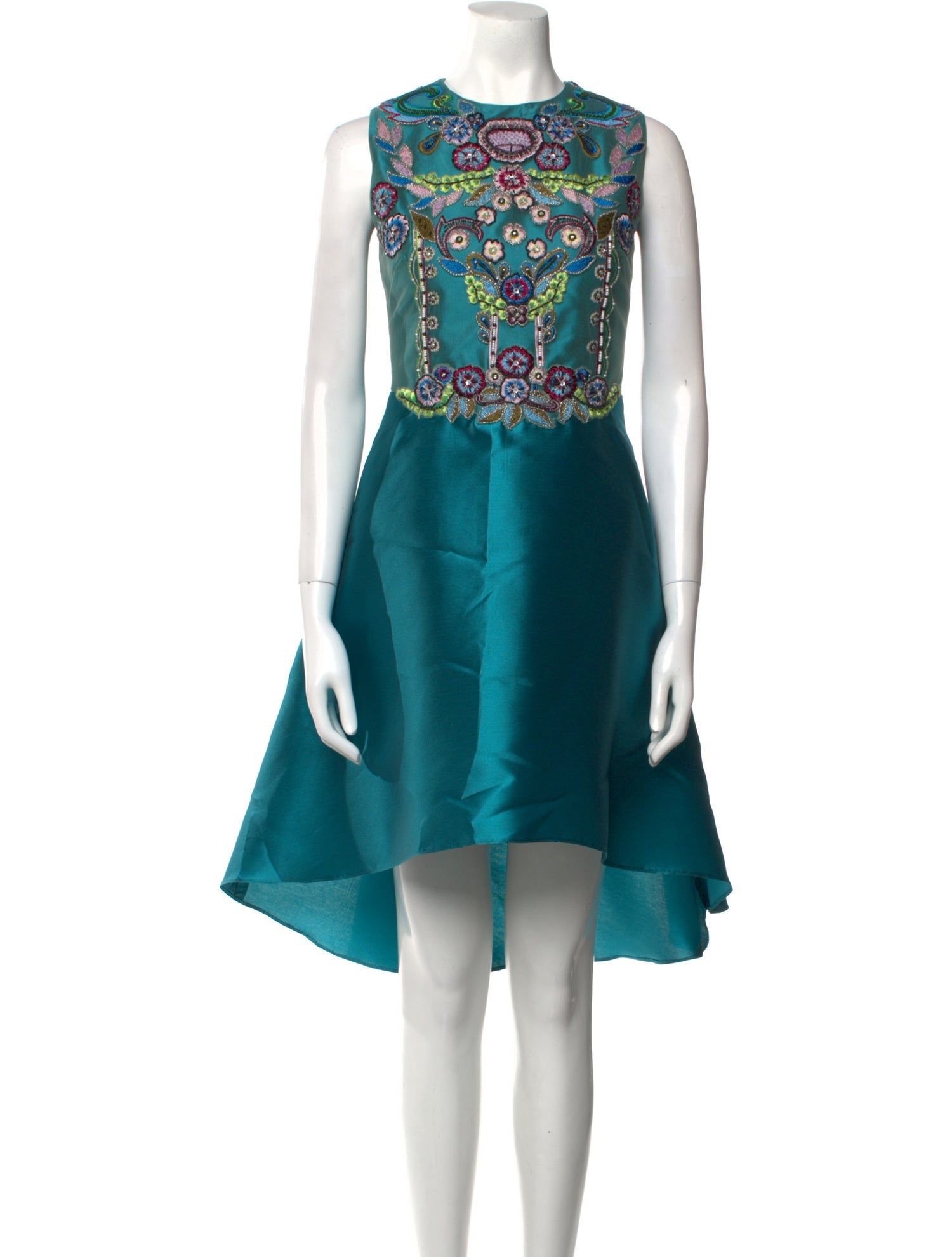 Marchesa Notte Crew Neck Knee-Length Dress