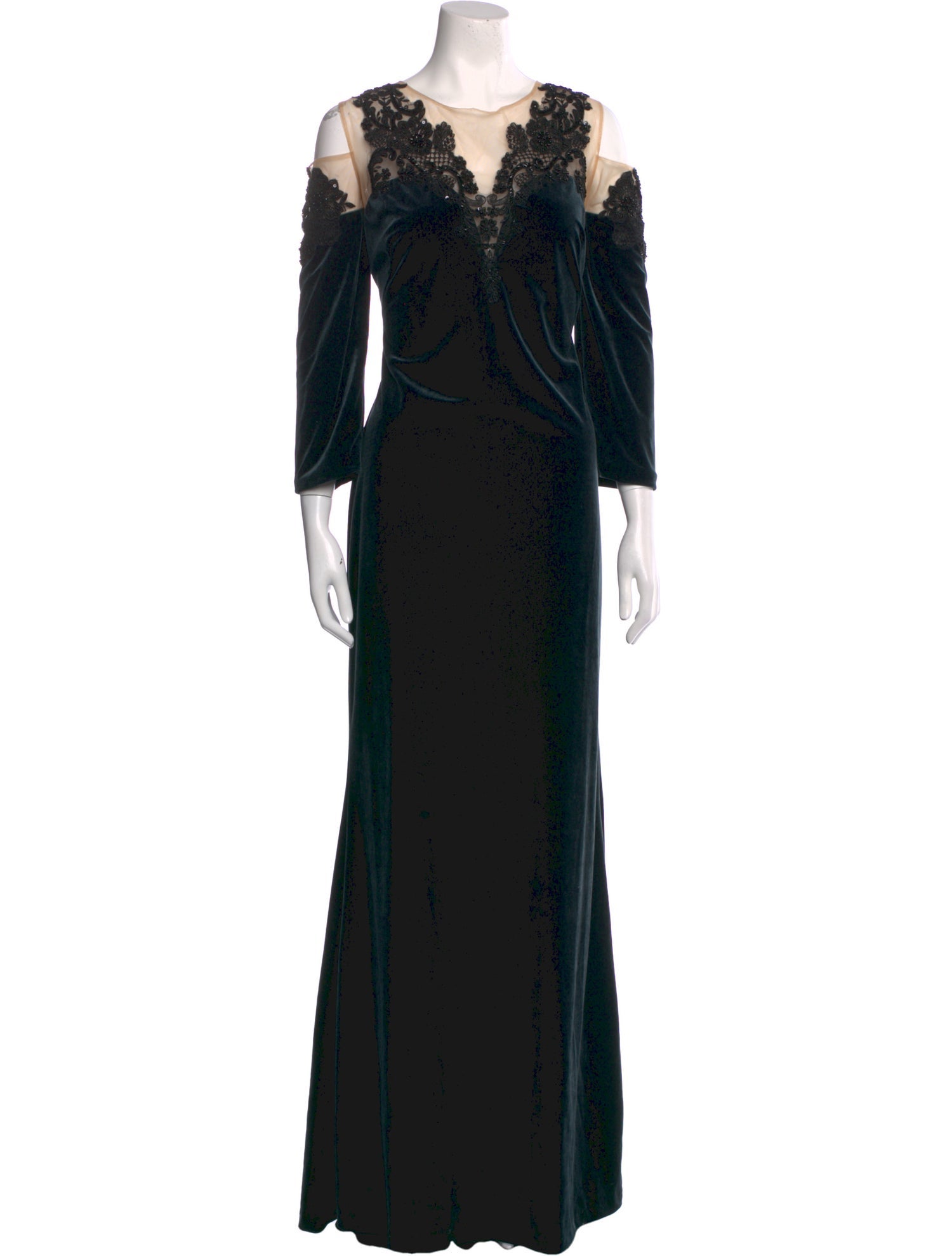 Marchesa Notte V-Neck Long Dress w/ Tags