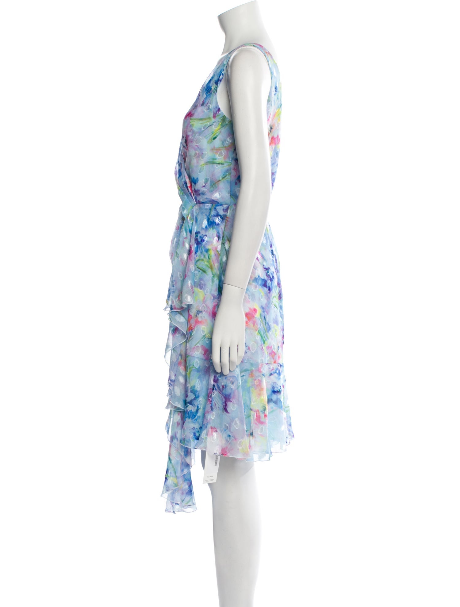 Marchesa Notte Floral Print Midi Length Dress