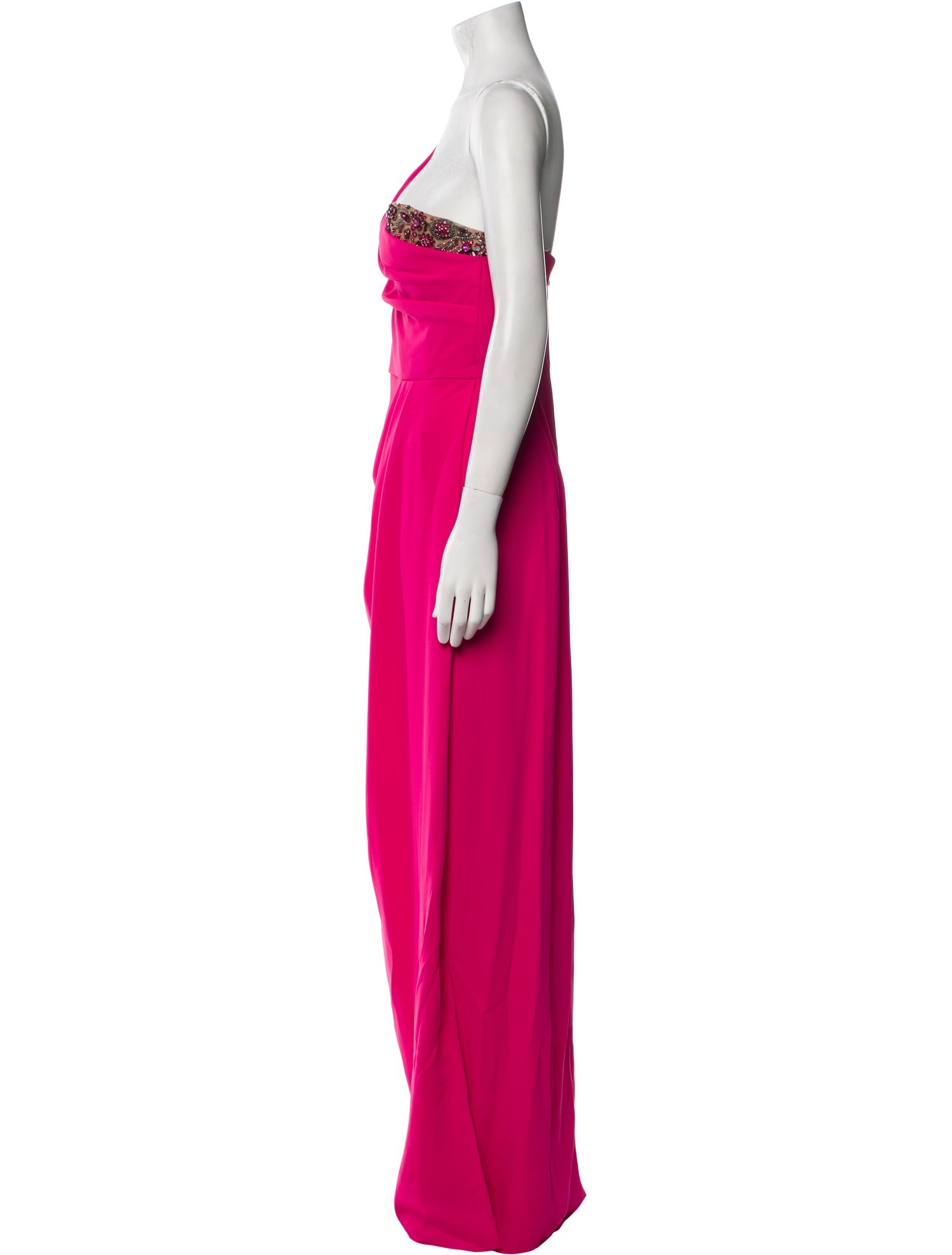 Marchesa Notte One-Shoulder Long Dress