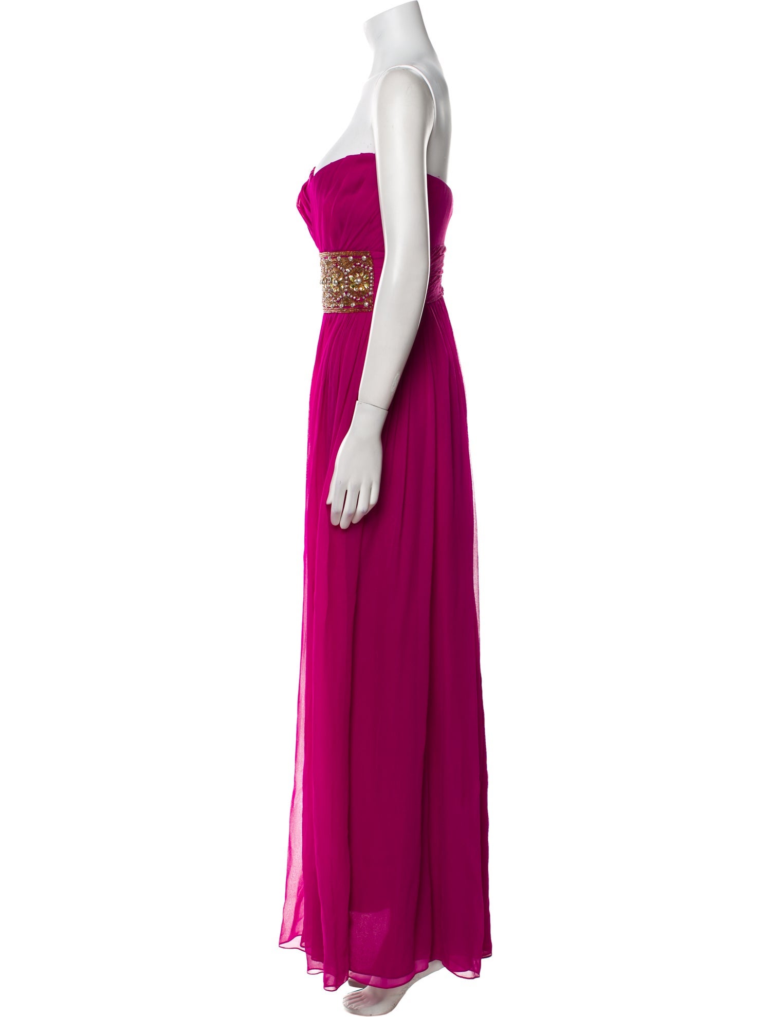 Marchesa Notte Silk Long Dress