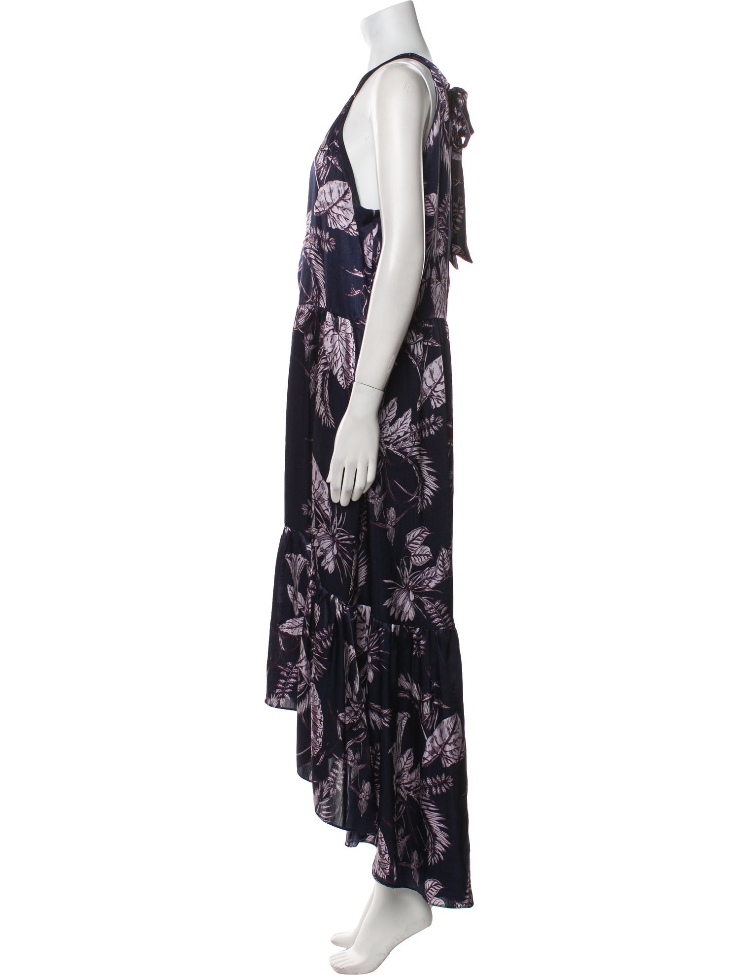 Marchesa Notte Floral Print Long Dress
