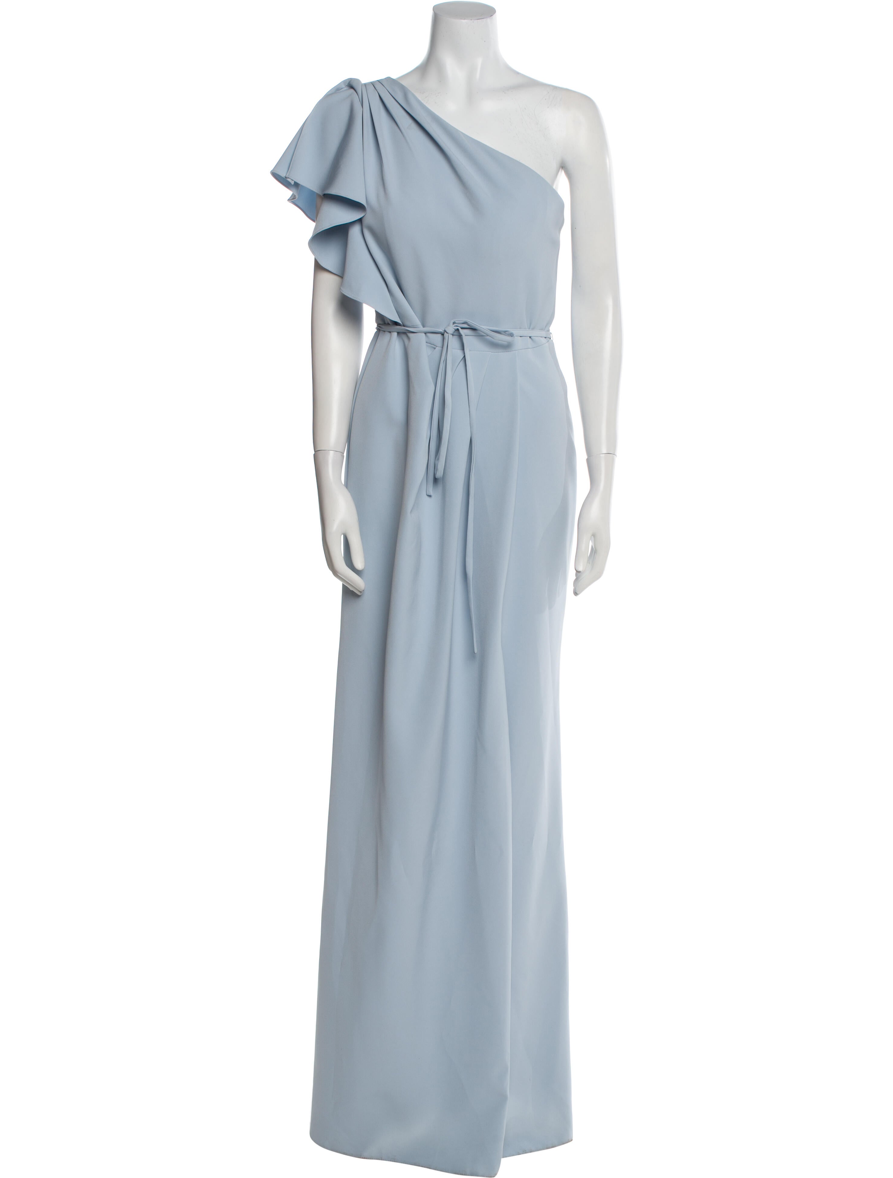 Marchesa Notte One-Shoulder Long Dress