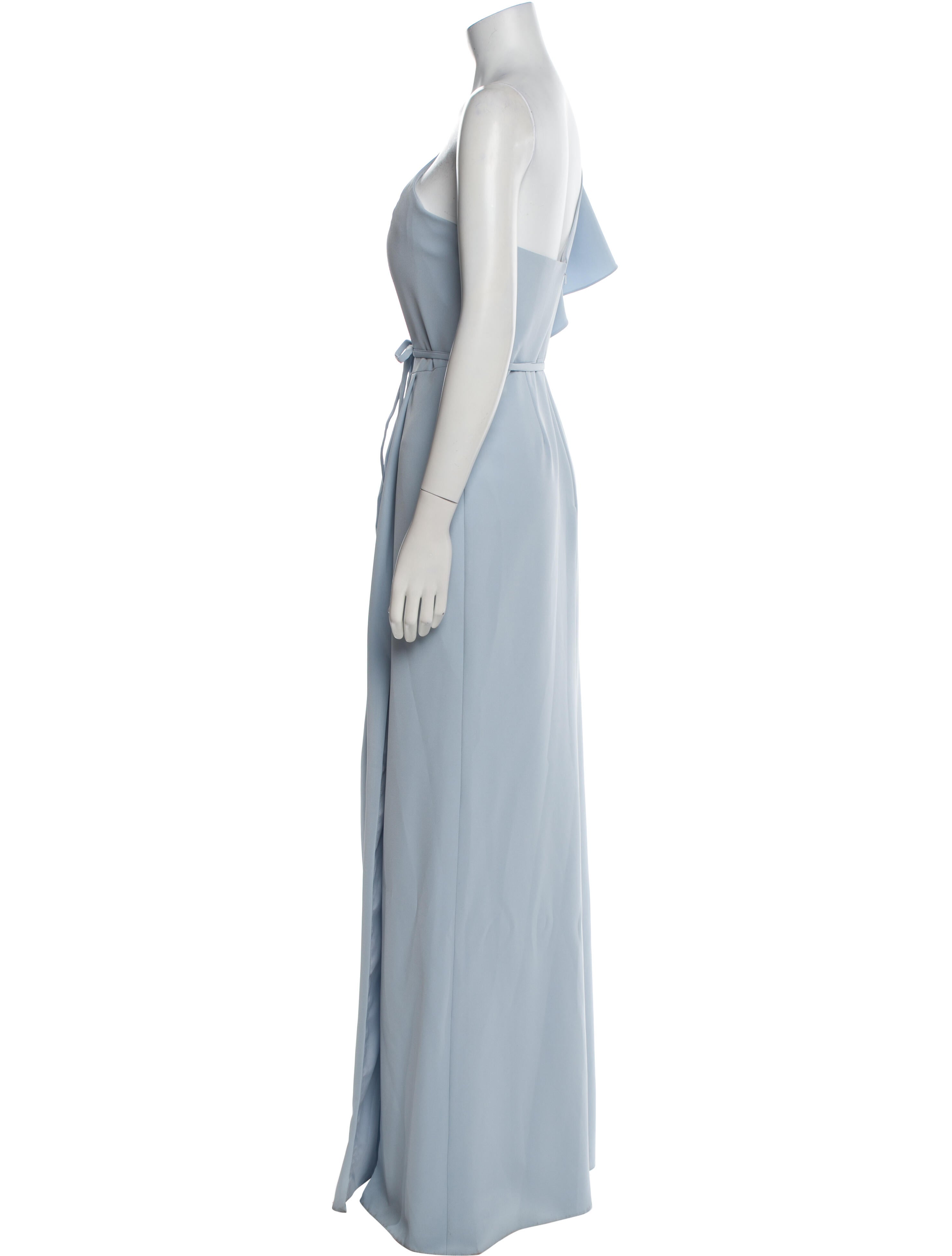 Marchesa Notte One-Shoulder Long Dress