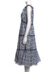 Marchesa Notte Lace Pattern Midi Length Dress