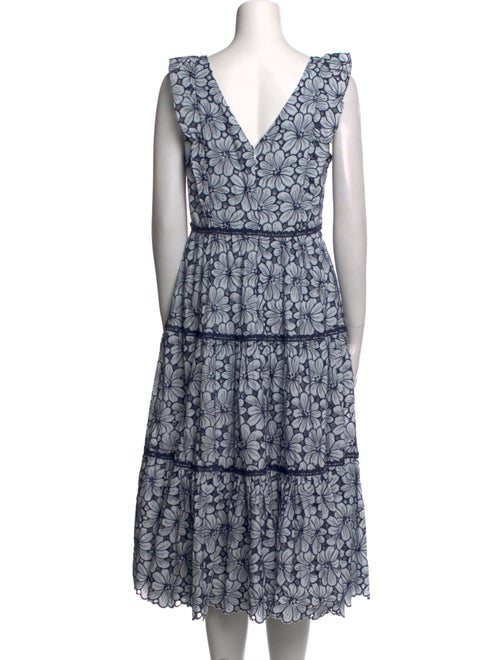 Marchesa Notte Lace Pattern Midi Length Dress