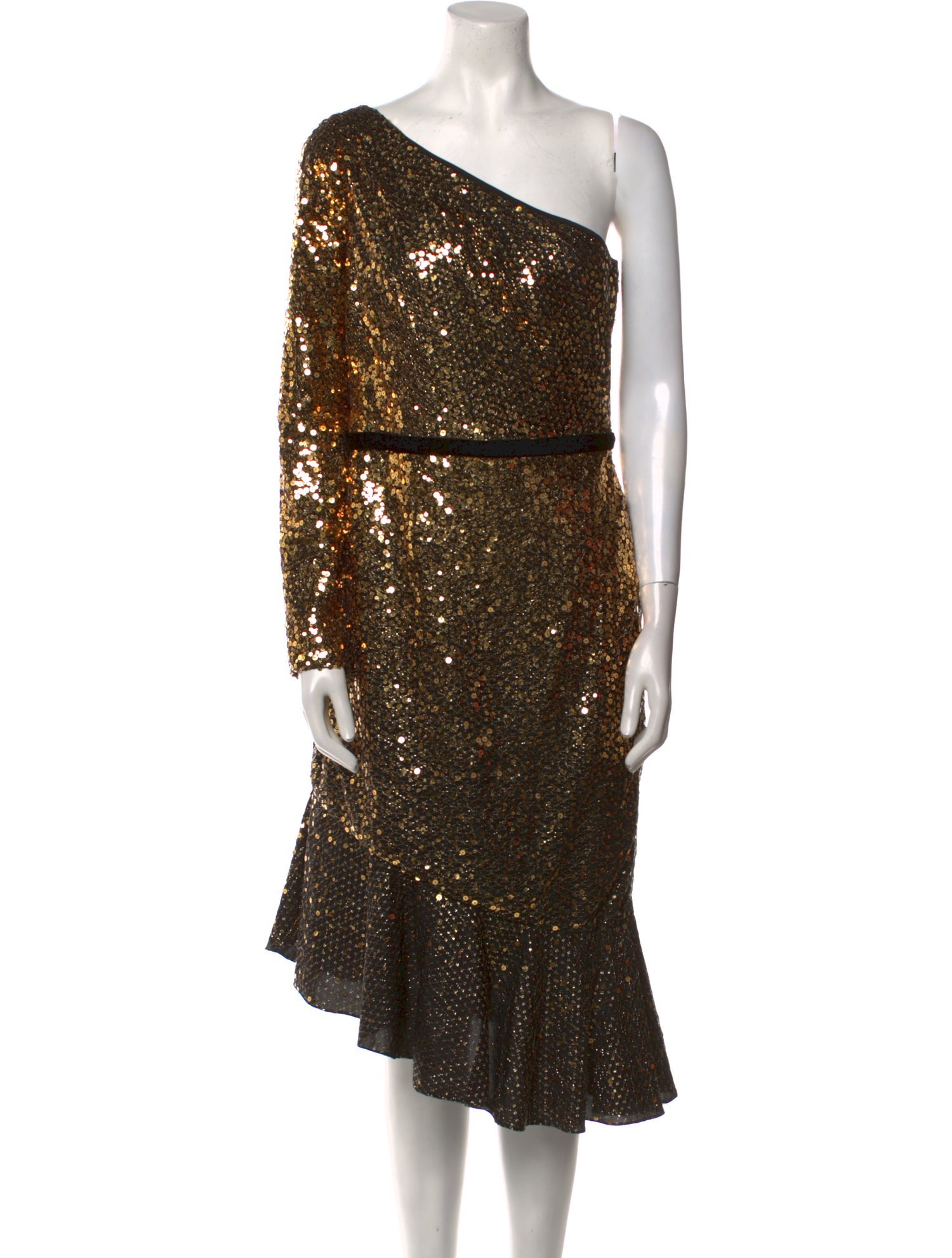 Marchesa Notte Nylon Midi Length Dress