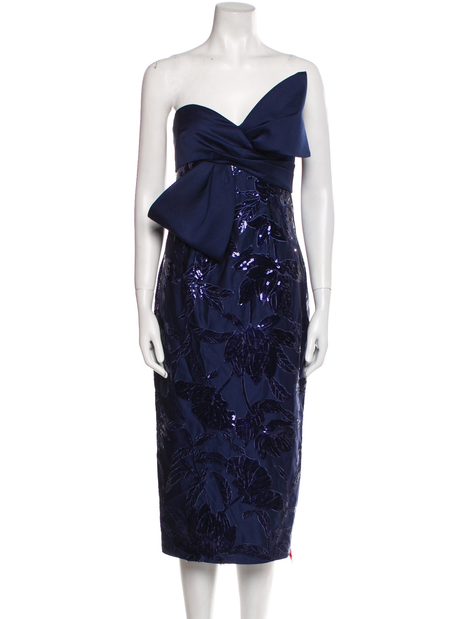 Marchesa Notte Patterned Knee-Length Dress