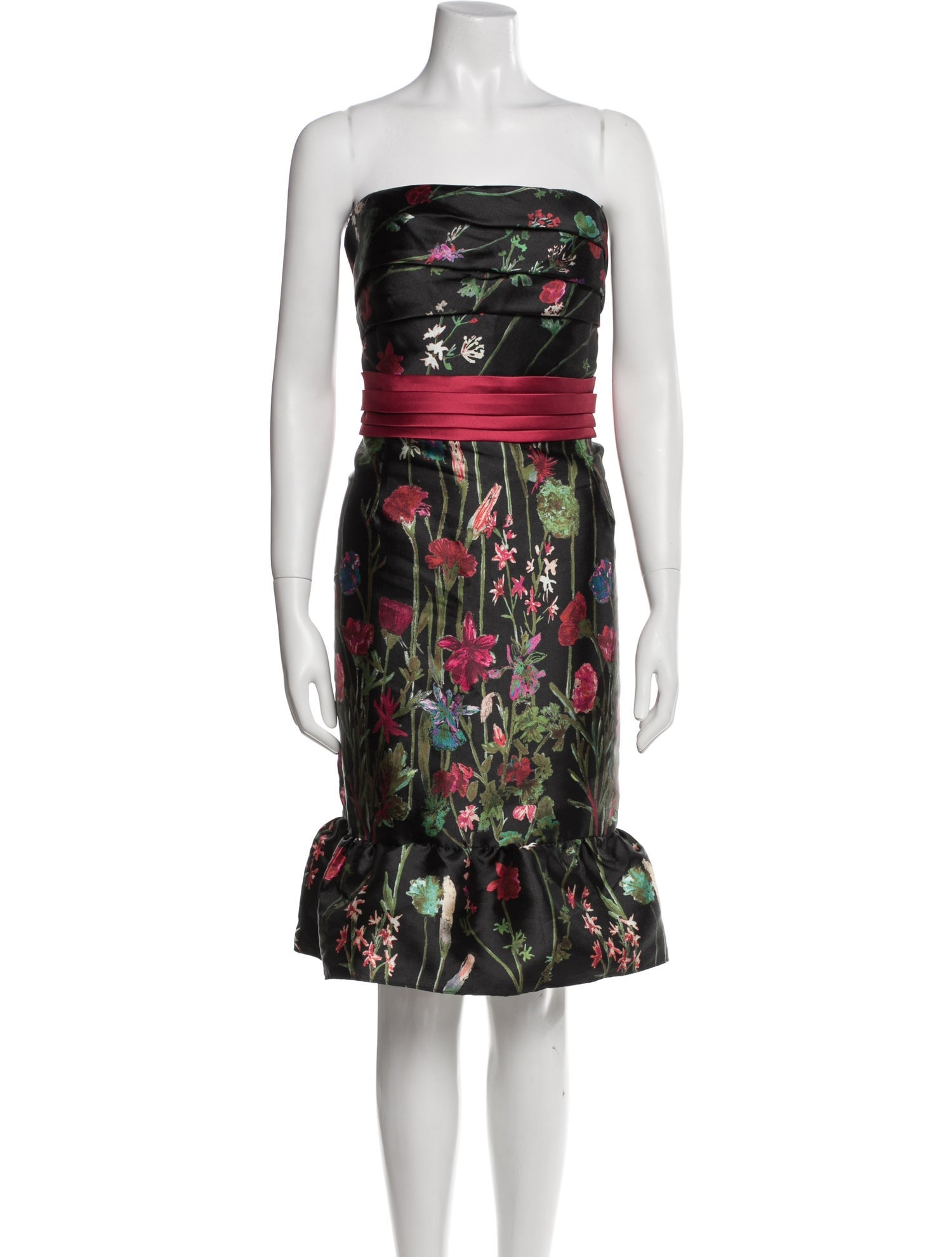 Marchesa Notte Floral Print Mini Dress