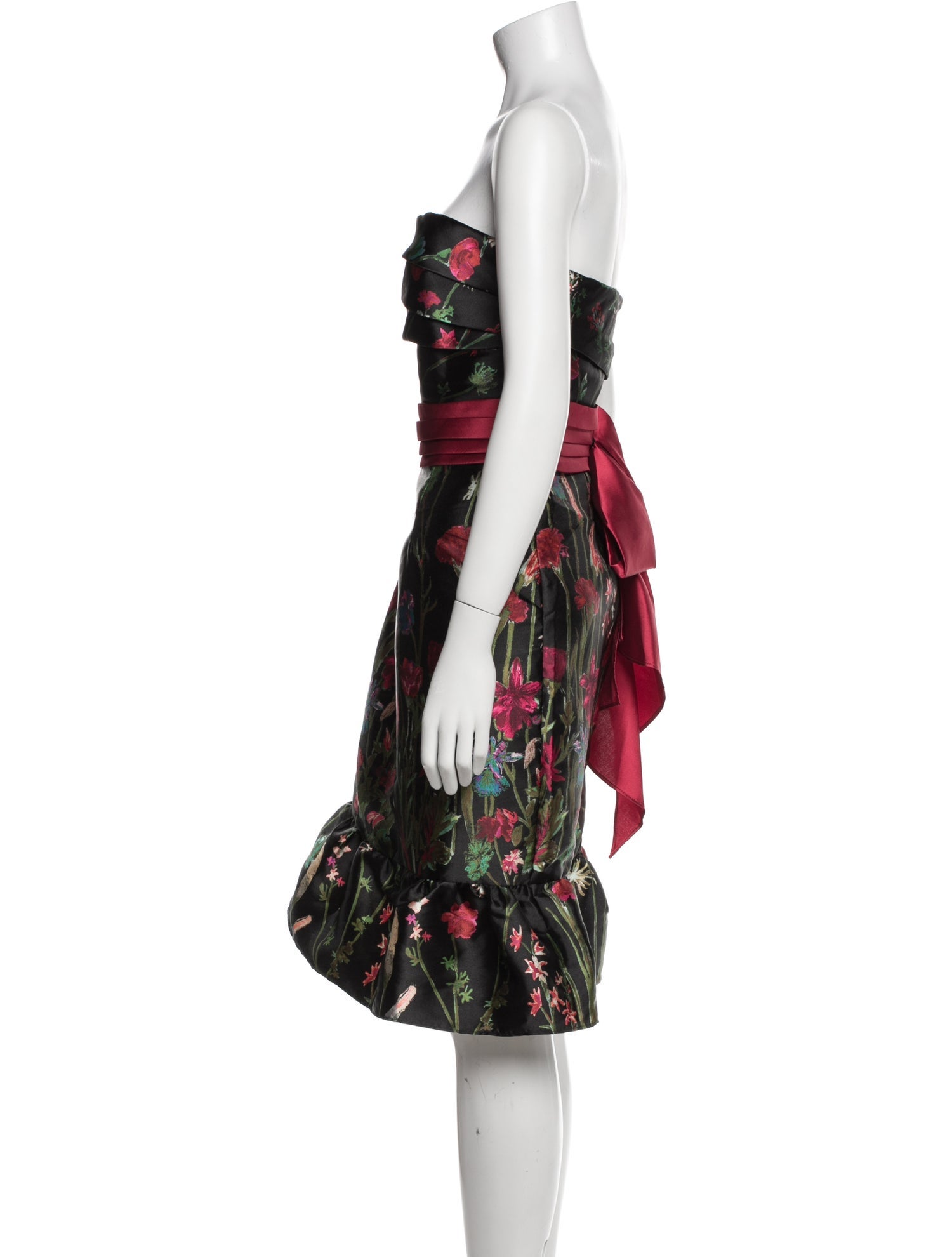 Marchesa Notte Floral Print Mini Dress