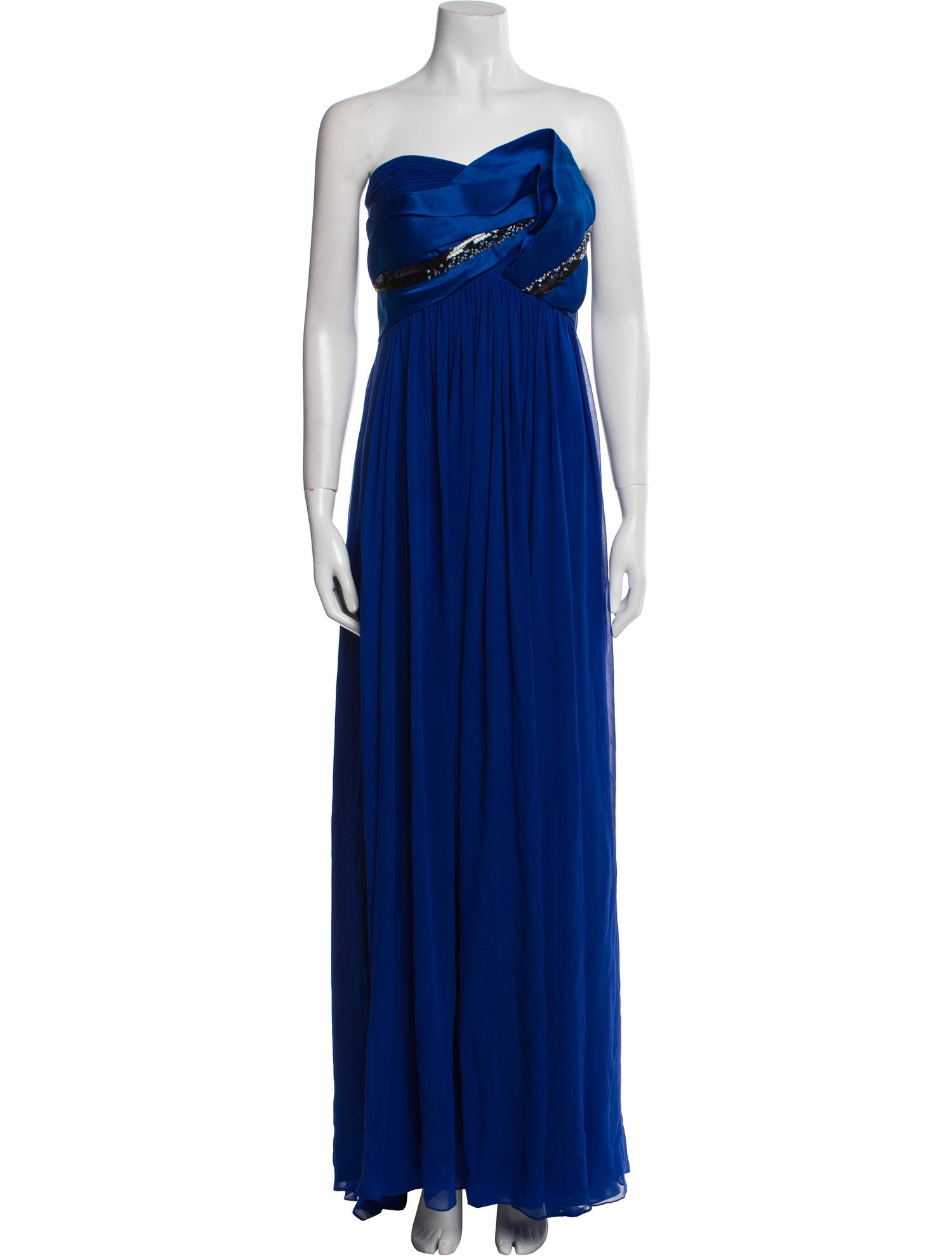 Marchesa Notte Silk Long Dress