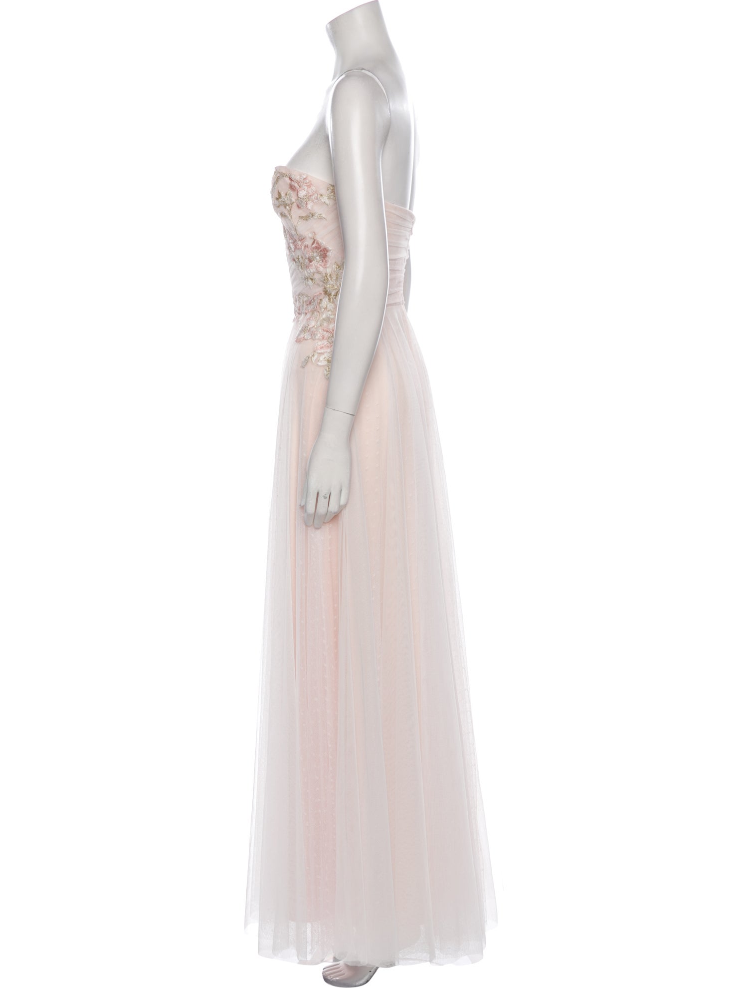 Marchesa Notte Strapless Long Dress
