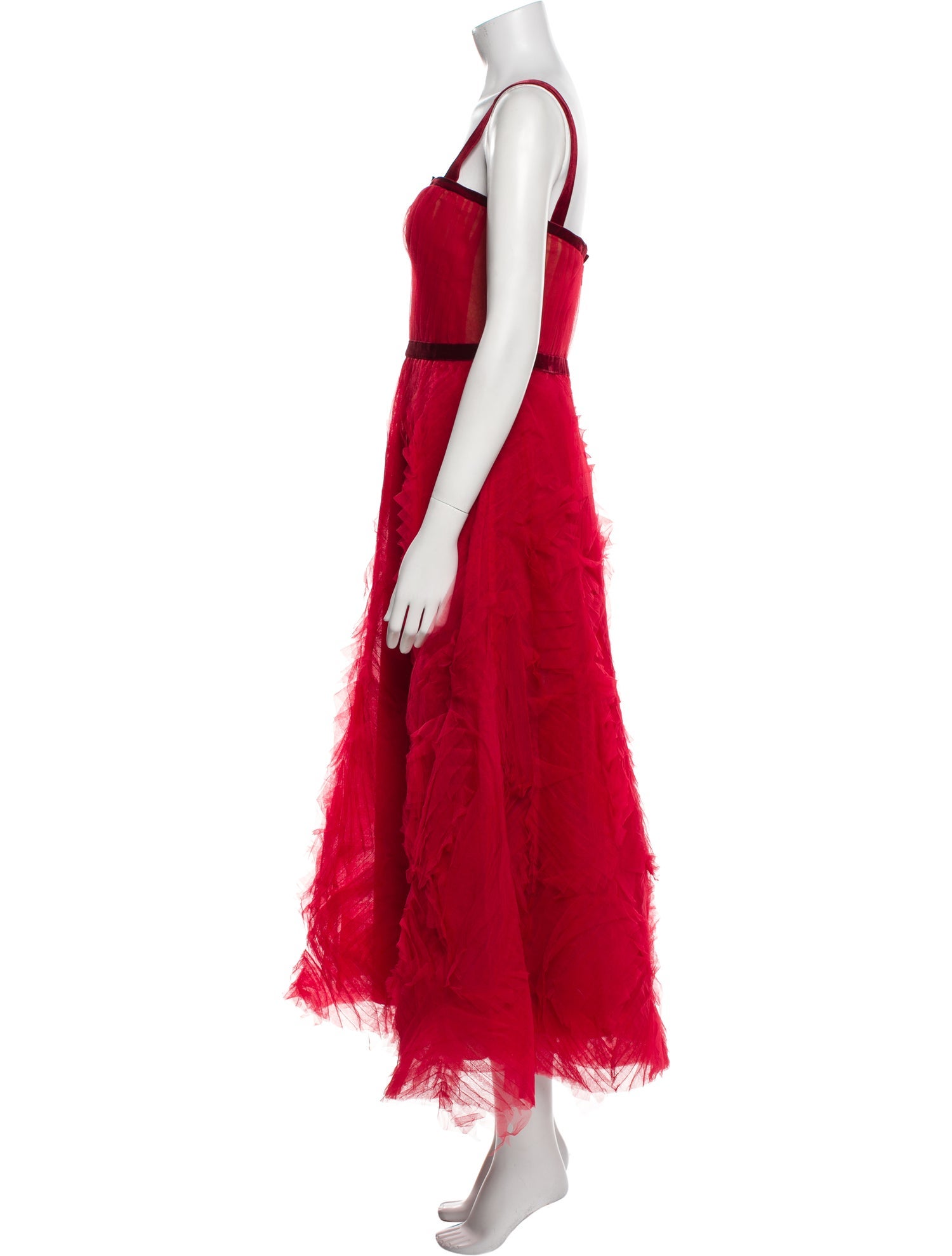 Marchesa Notte Square Neckline Long Dress