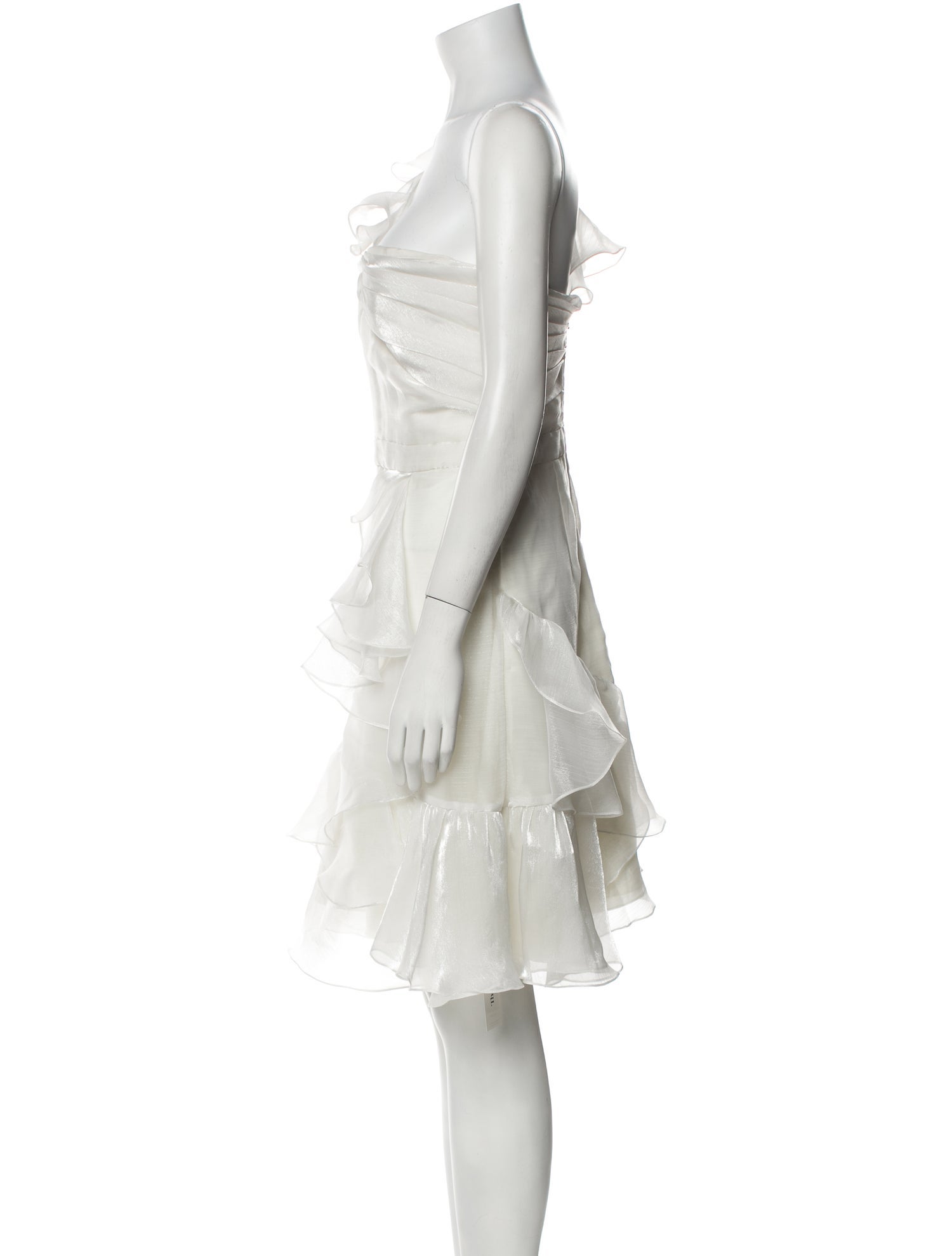 Marchesa Notte One-Shoulder Knee-Length Dress