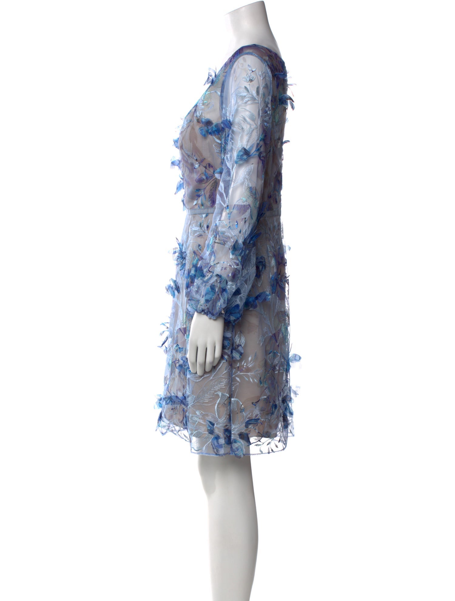 Marchesa Notte Floral Print Mini Dress