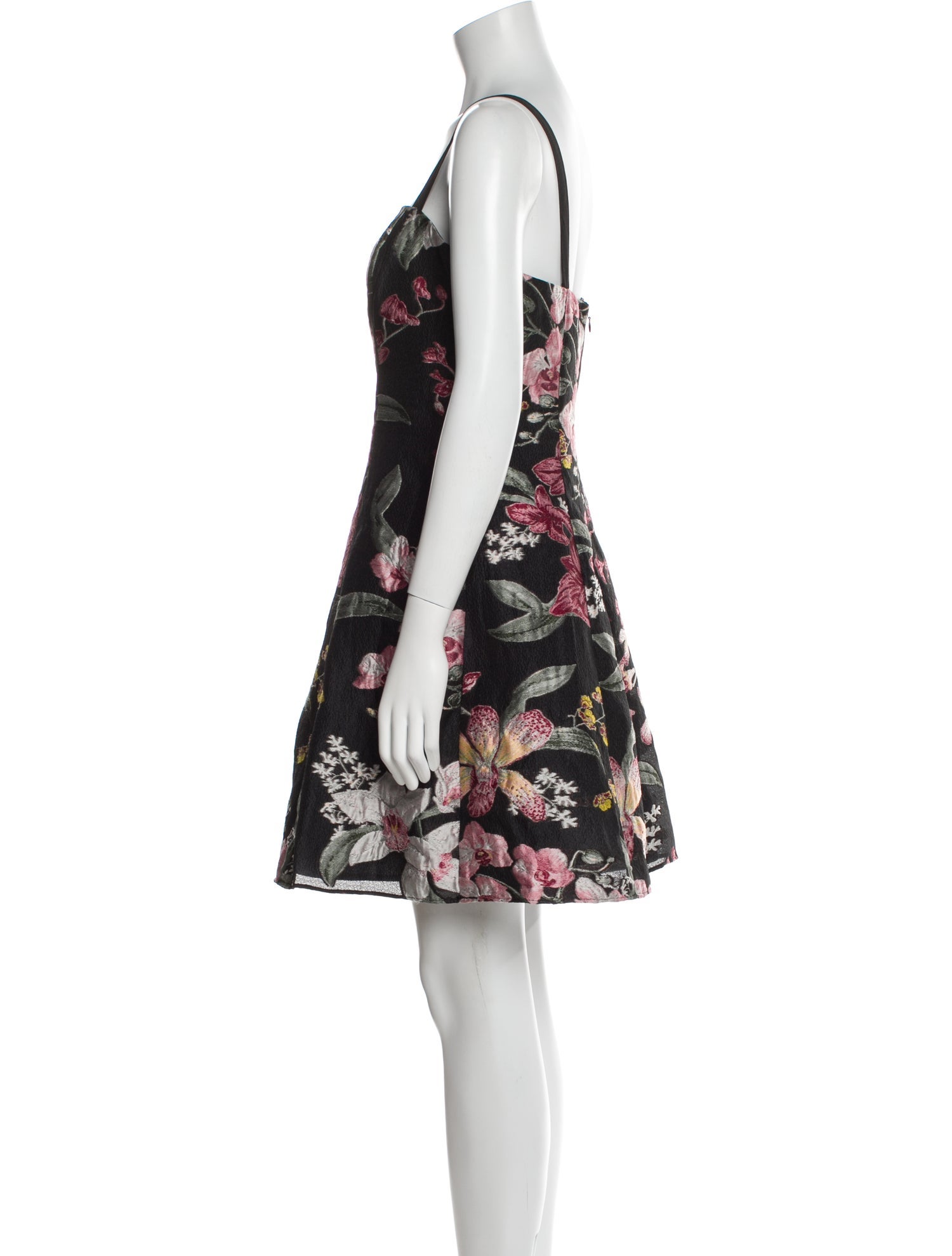 Marchesa Notte Floral Print Mini Dress