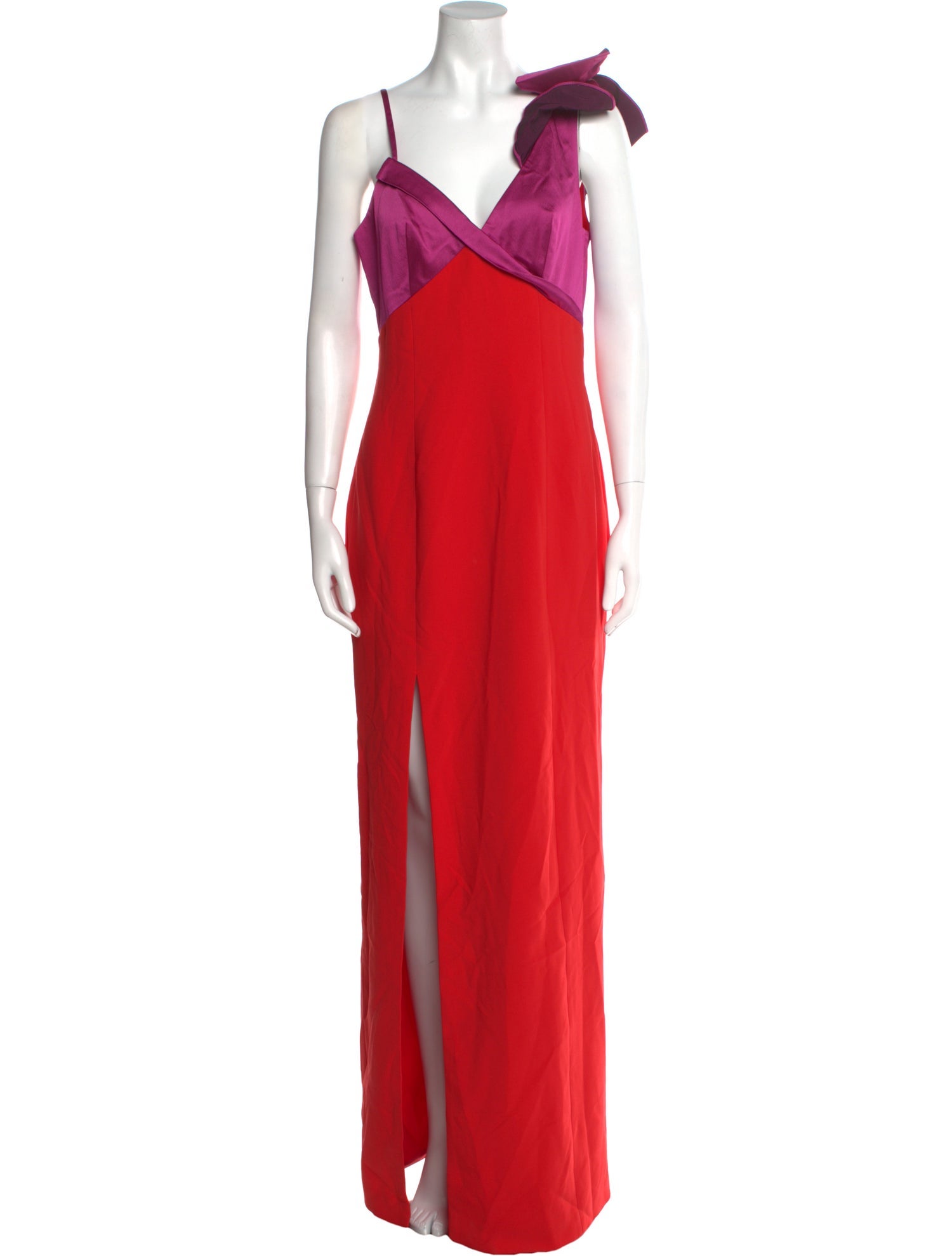 Marchesa Notte V-Neck Long Dress