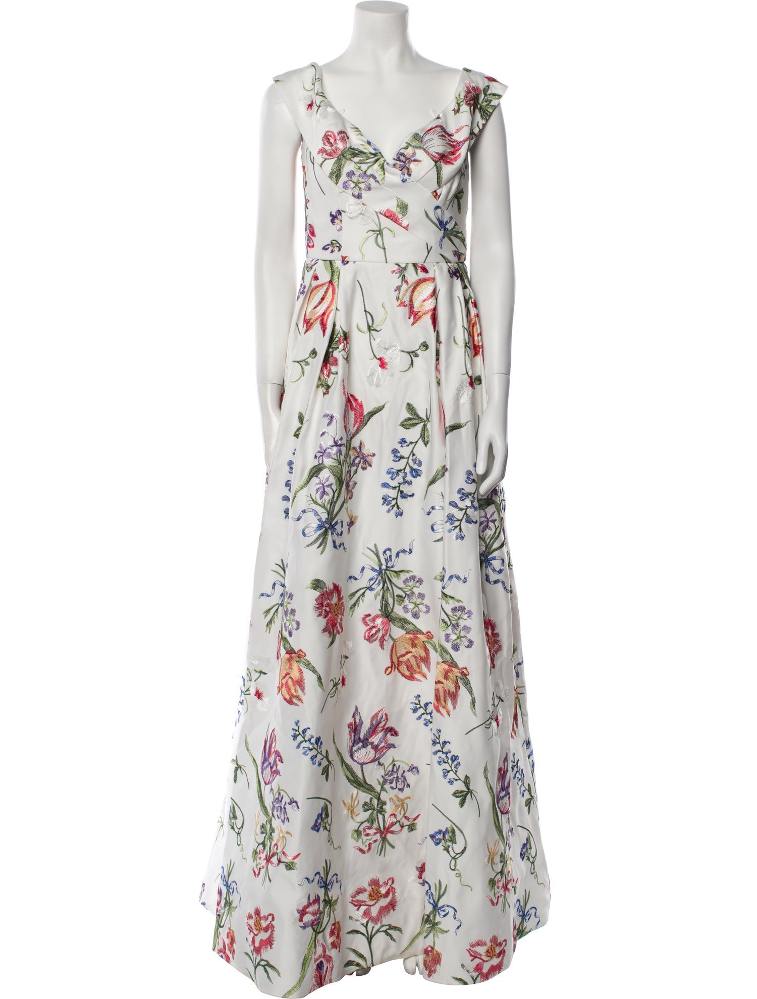 Marchesa Notte Linen Long Dress