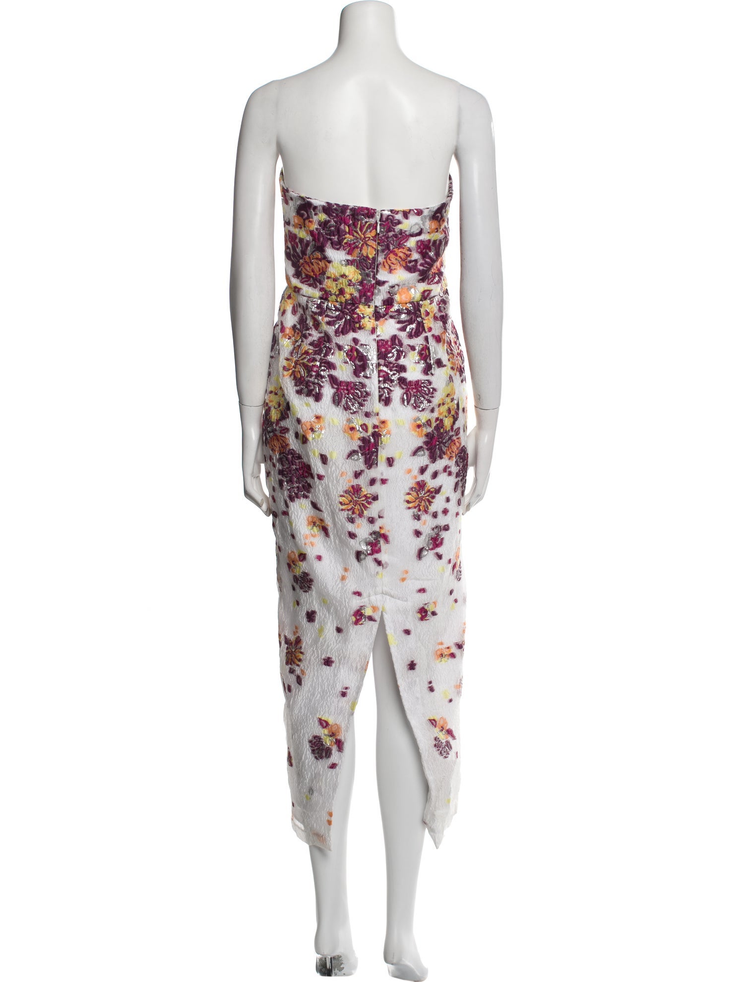 Marchesa Notte Floral Print Long Dress
