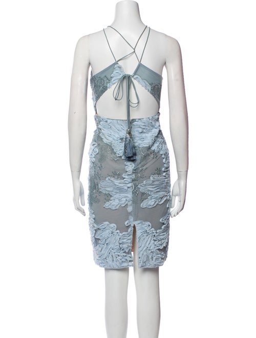 Marchesa Notte Lace Pattern Midi Length Dress