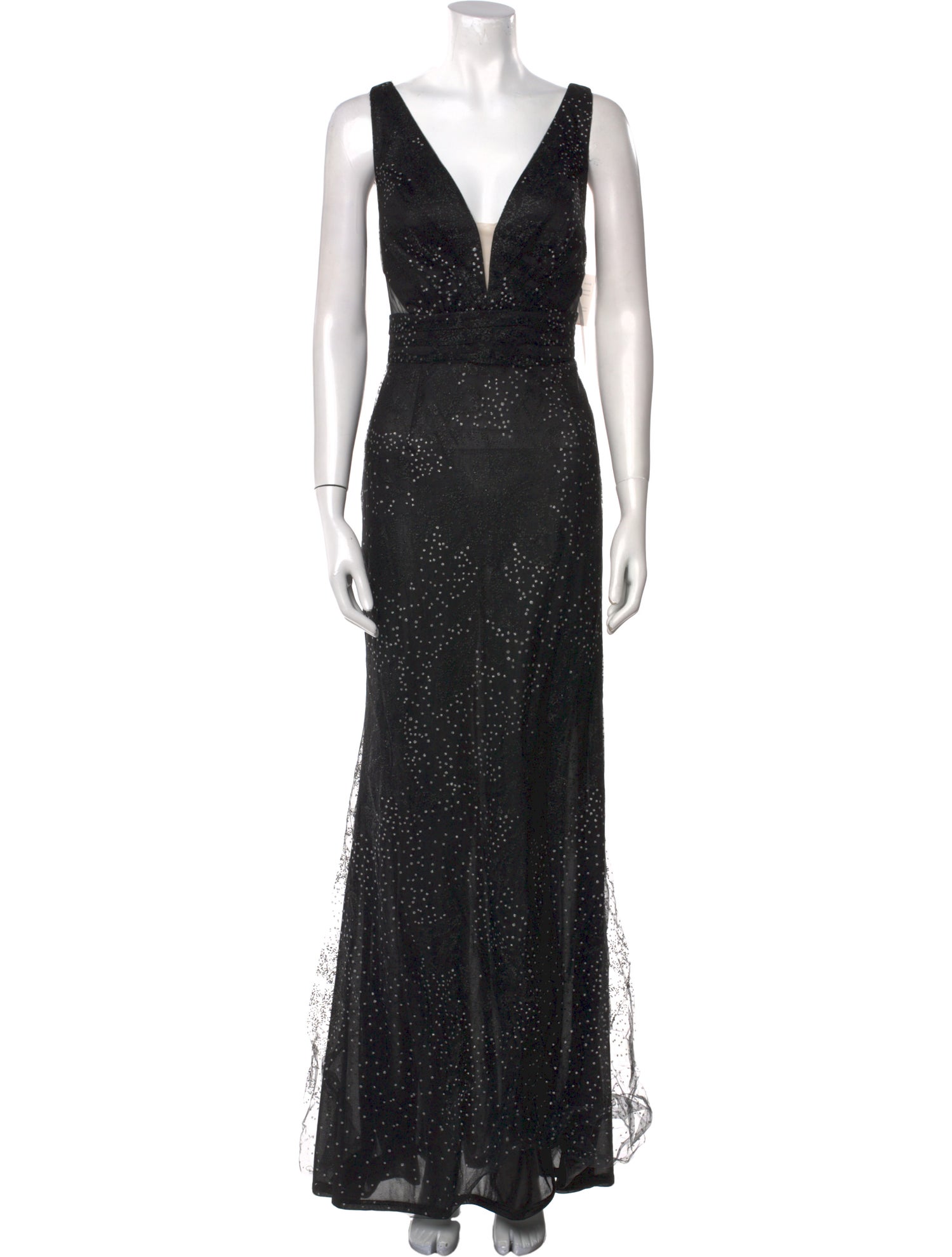 marchesa notte black dress Marchesa Notte Tiered Halter Lace – luxury-24 main image 1