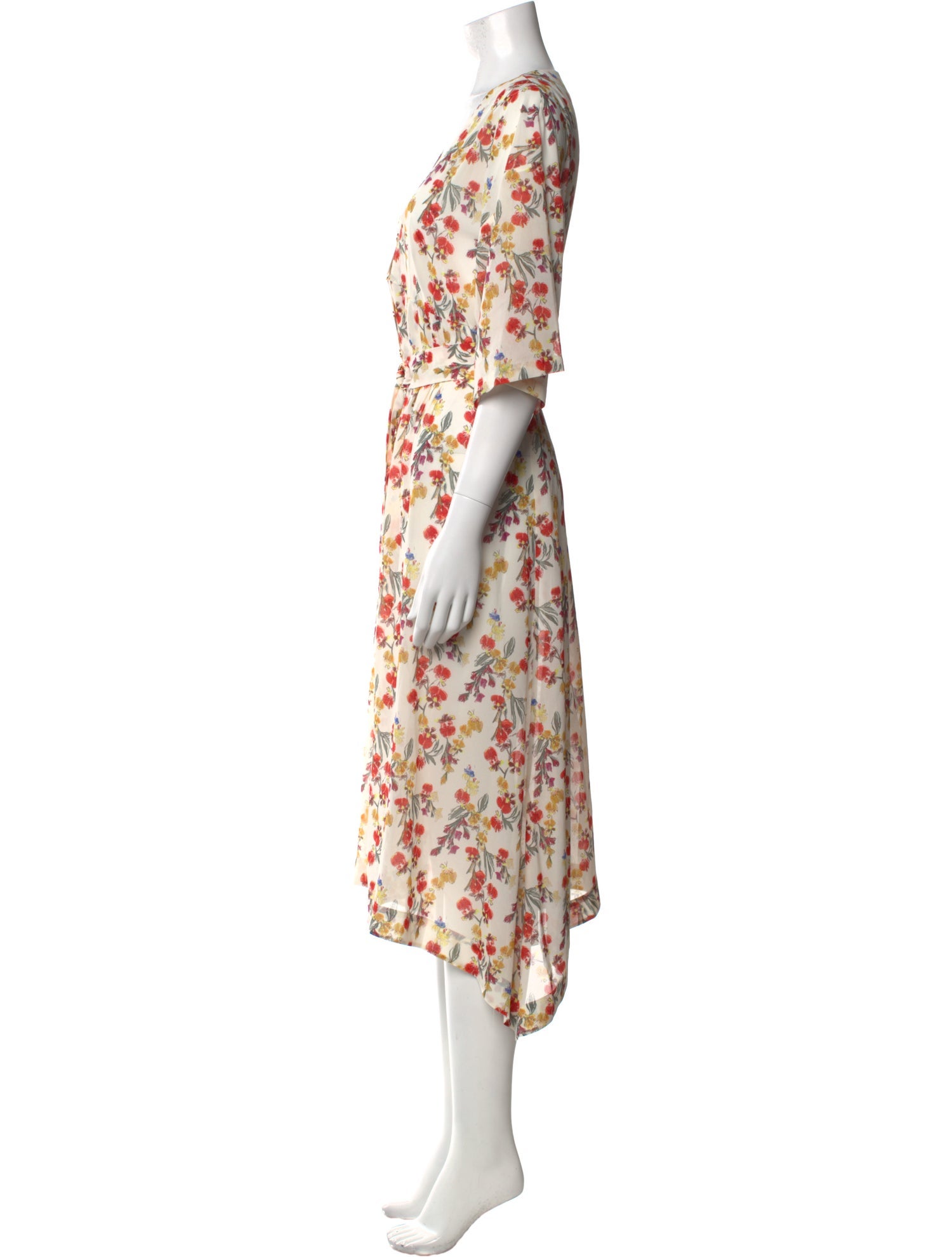 Marchesa Notte Floral Print Long Dress