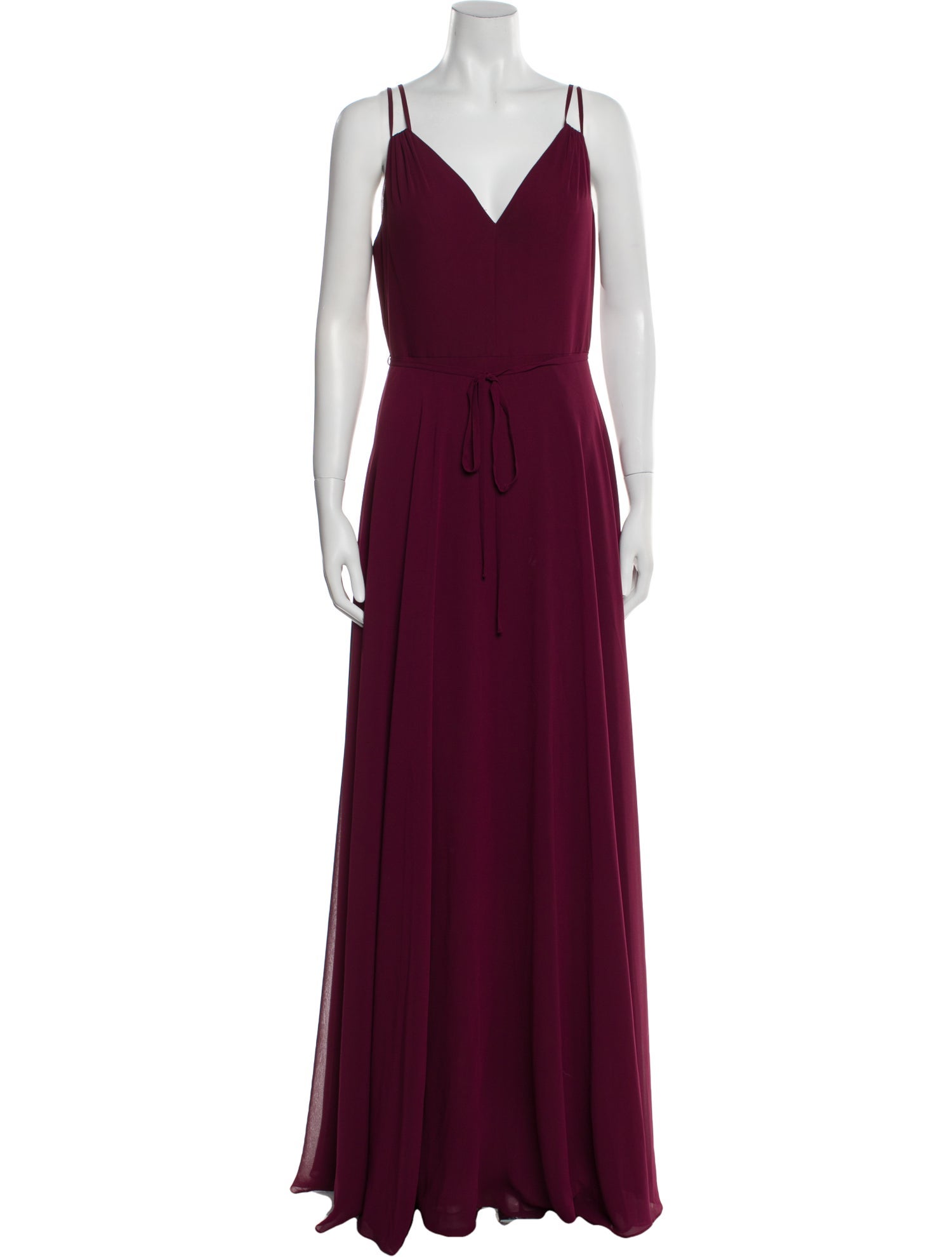Marchesa Notte V-Neck Long Dress