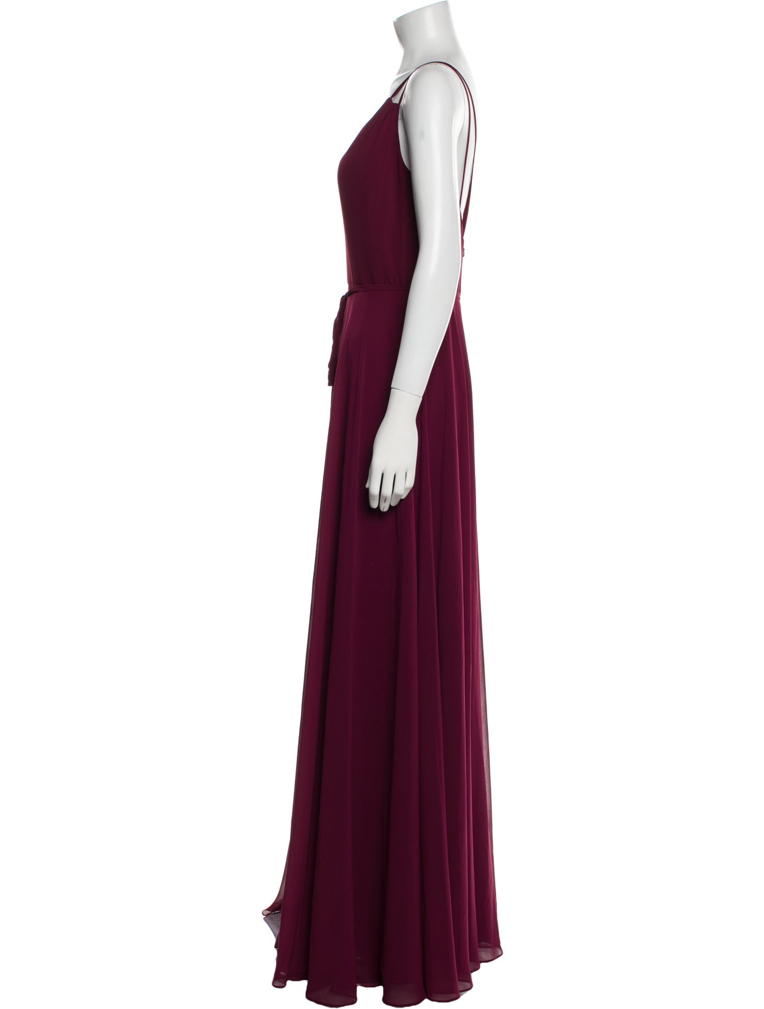 Marchesa Notte V-Neck Long Dress