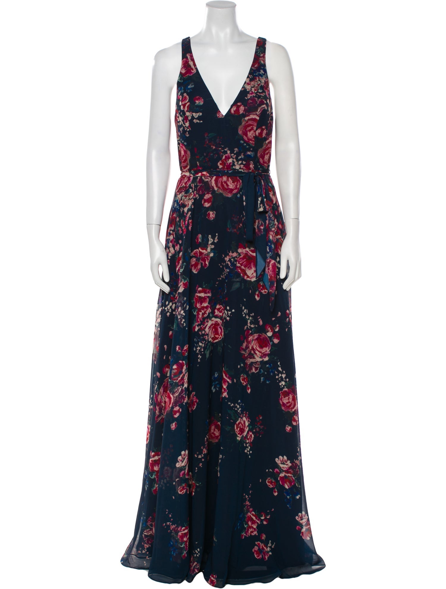 Marchesa Notte Floral Print Long Dress w/ Tags
