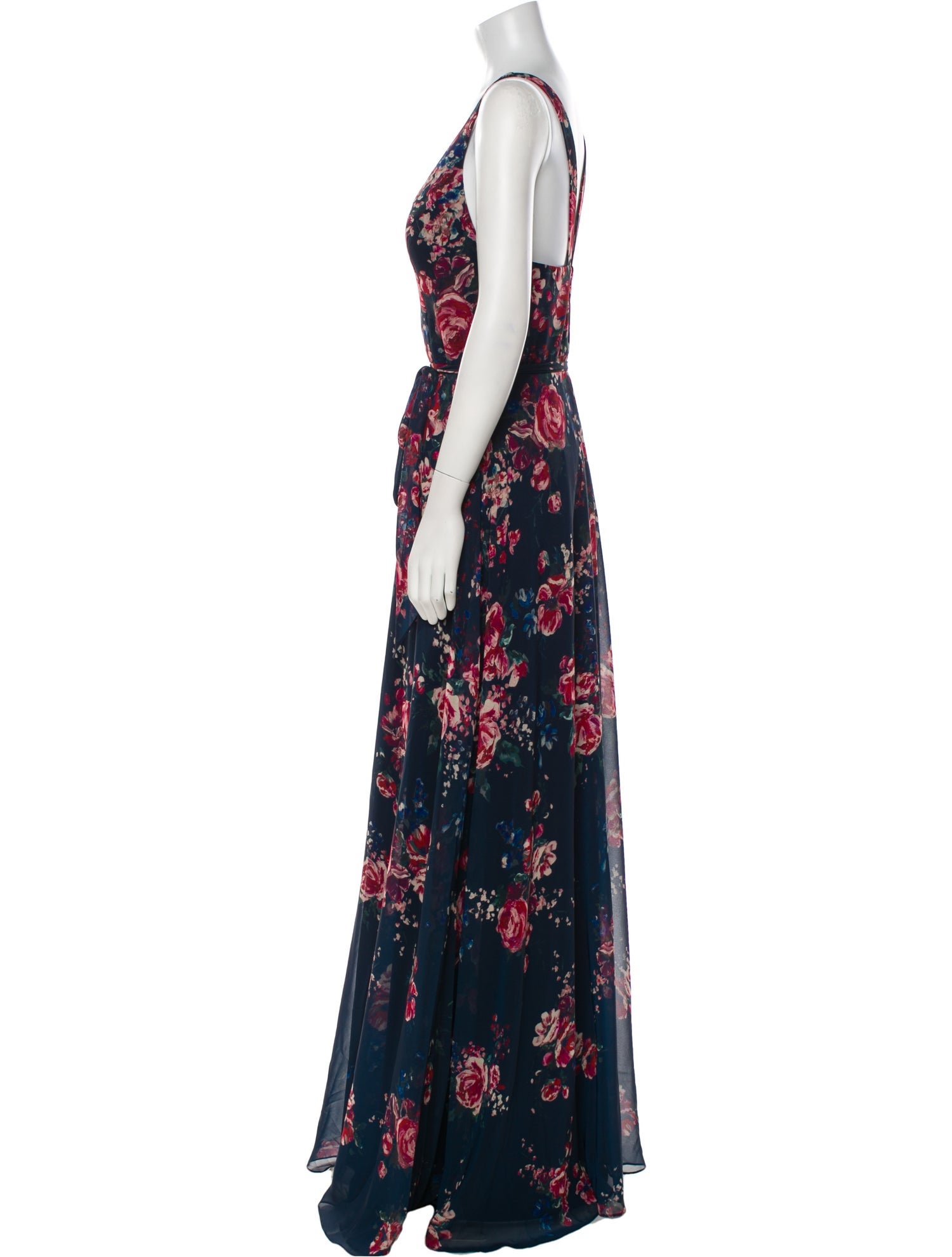 Marchesa Notte Floral Print Long Dress w/ Tags