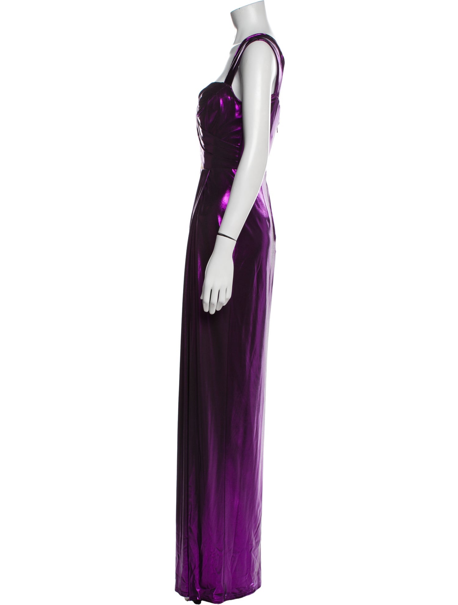 Marchesa Notte V-Neck Long Dress