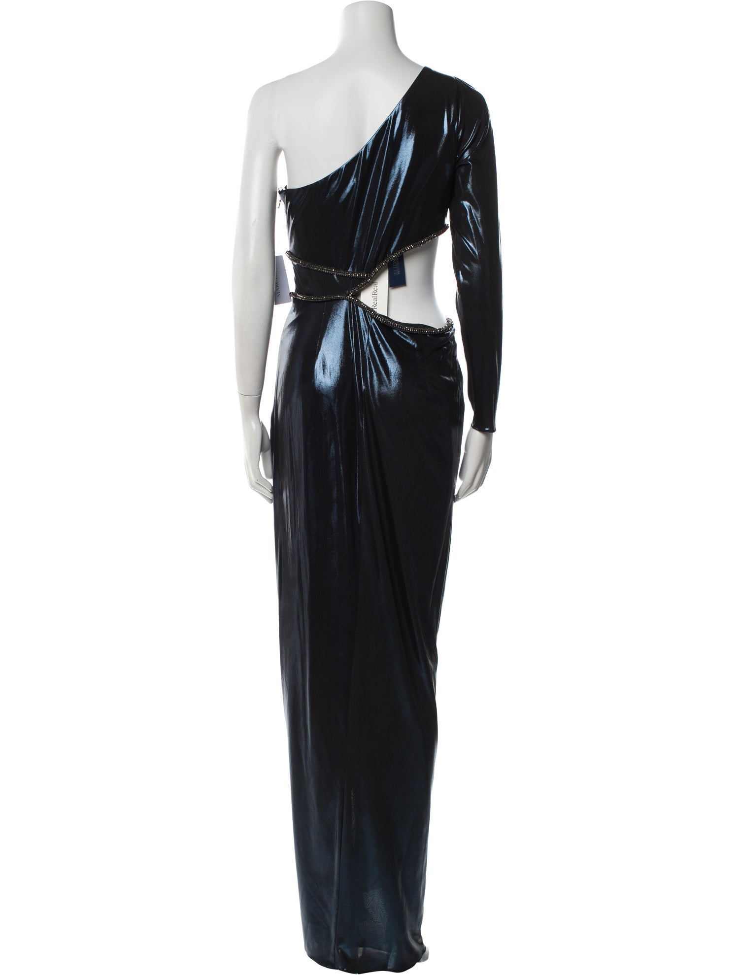 Marchesa Notte One-Shoulder Long Dress - Blue Dresses, Clothing - WMH36823  | The RealReal
