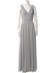 Marchesa Notte V-Neck Long Dress