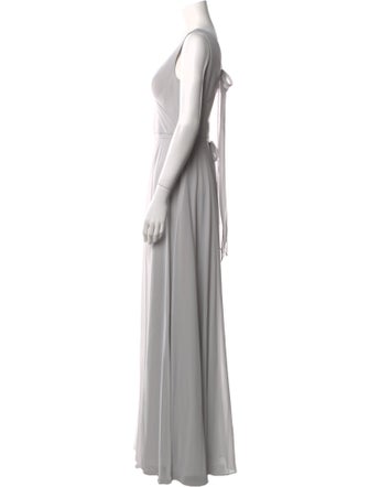 Marchesa Notte V-Neck Long Dress