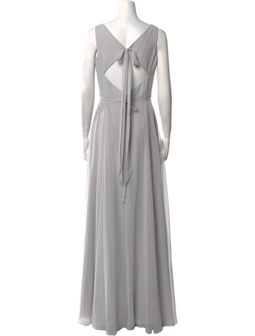 Marchesa Notte V-Neck Long Dress