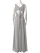 Marchesa Notte V-Neck Long Dress