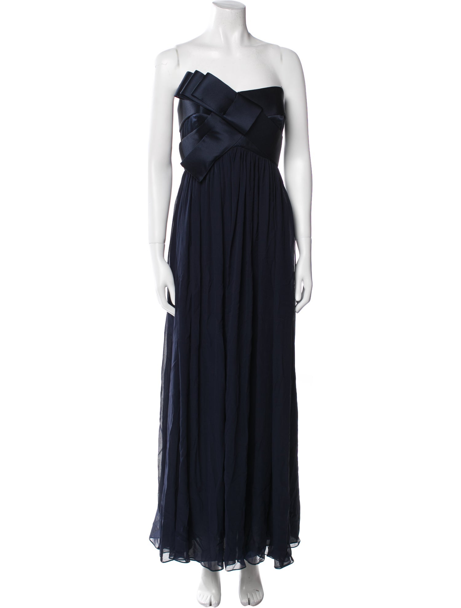 Marchesa Notte Silk Long Dress