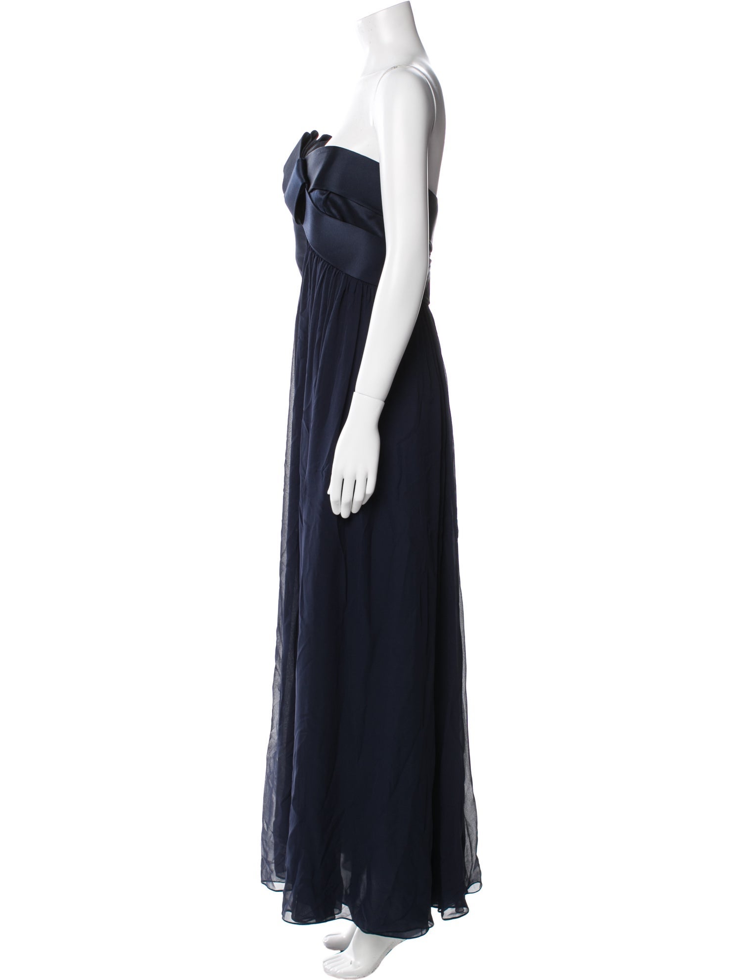 Marchesa Notte Silk Long Dress