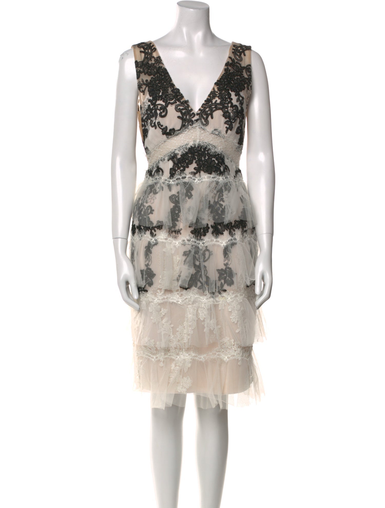 Marchesa Notte Nylon Knee-Length Dress