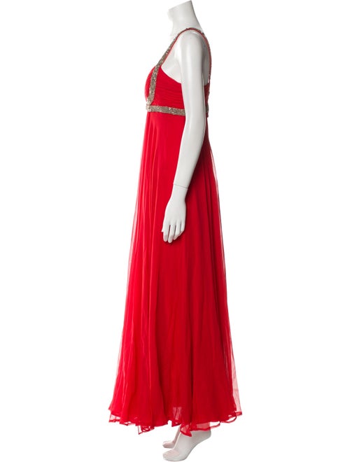 Marchesa Notte Silk Long Dress