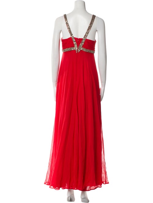 Marchesa Notte Silk Long Dress