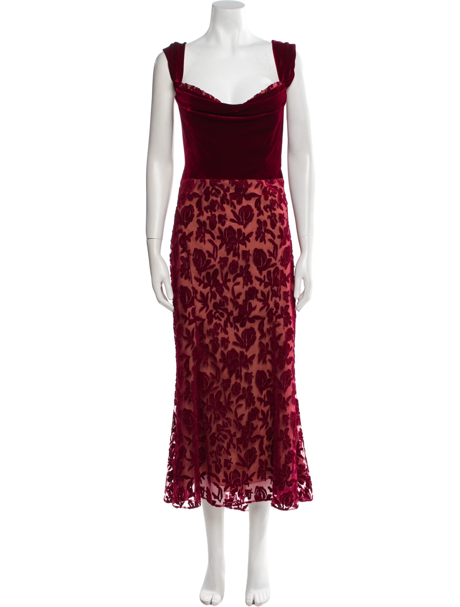 Marchesa Notte Printed Long Dress w/ Tags