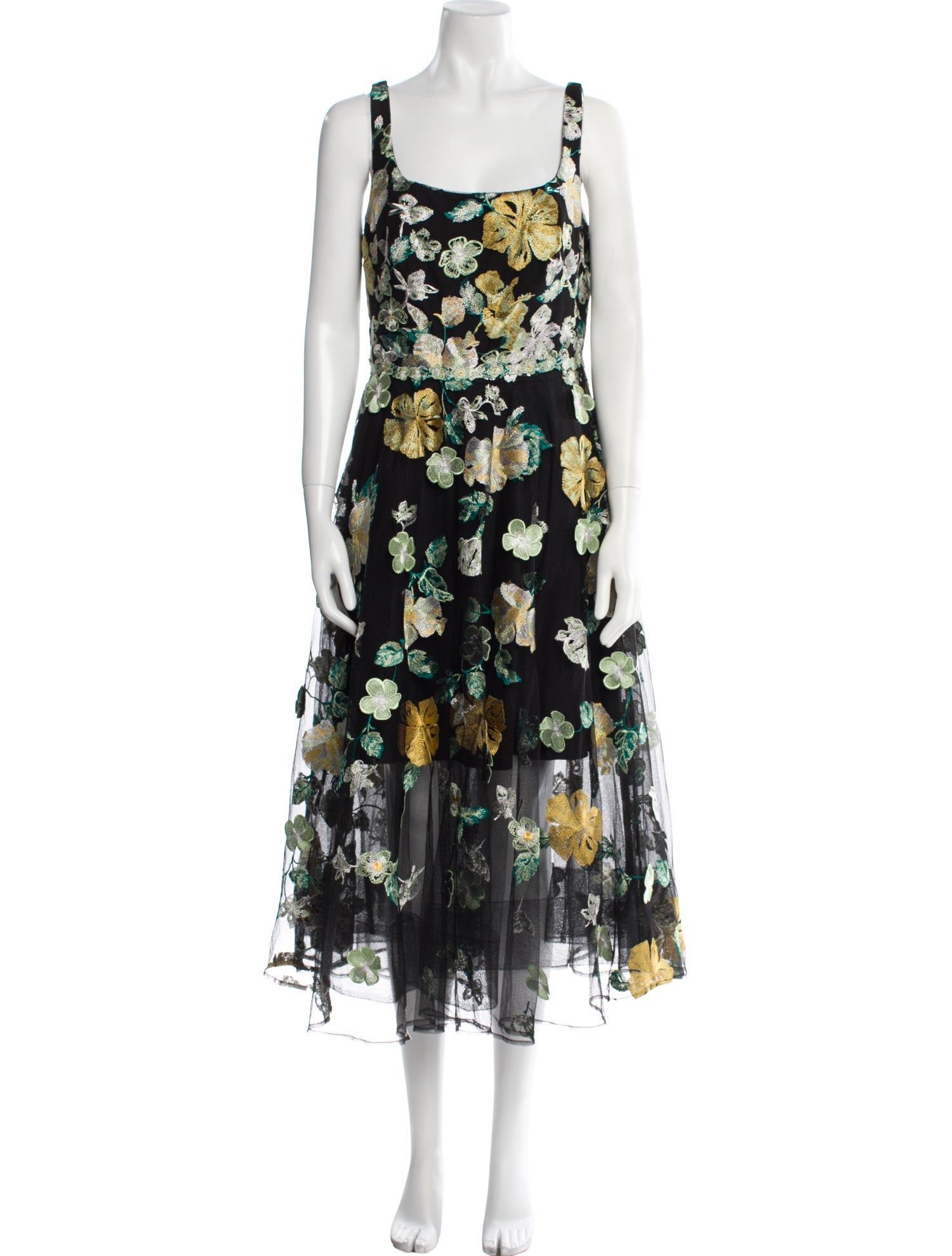 Marchesa Notte Floral Print Long Dress w/ Tags
